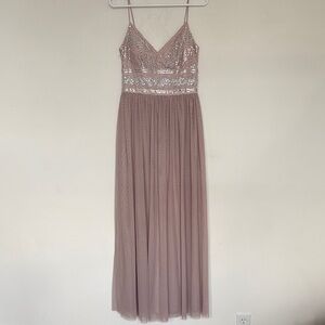 Adrianna Papell Mauve Maxi Dress Size 2